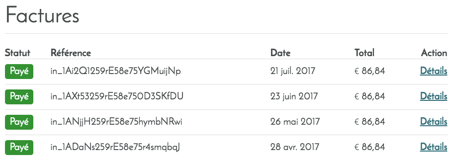 Facturation en ligne