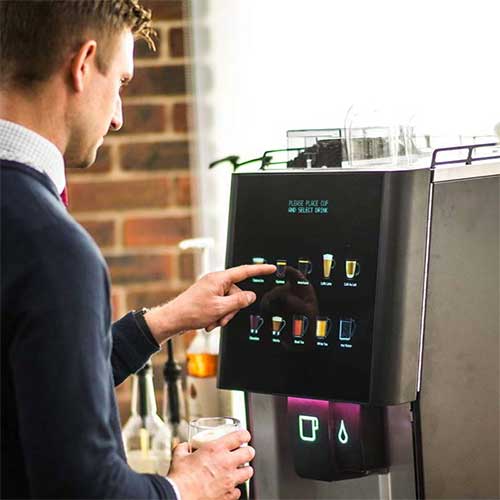 Distributeur à café professionnel avec écran tactile