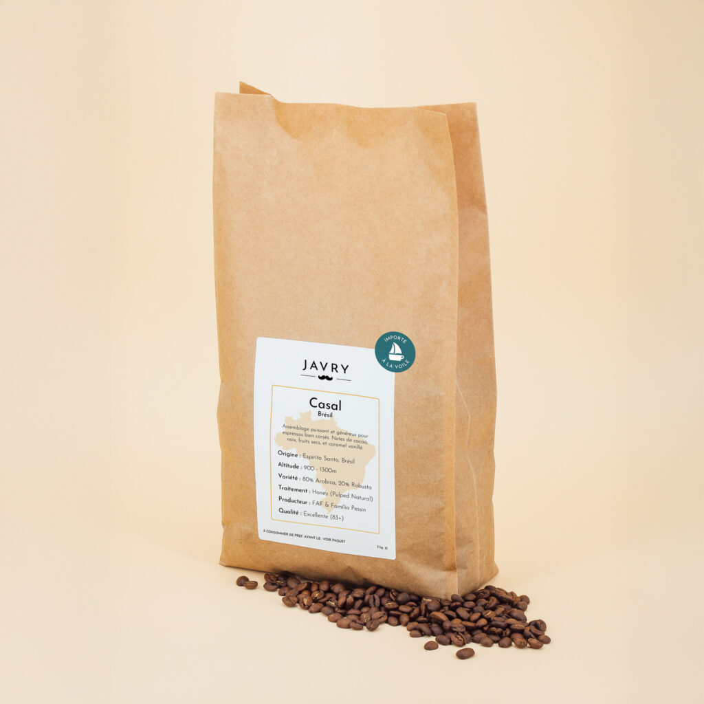 casal, blend espresso importé à la voile