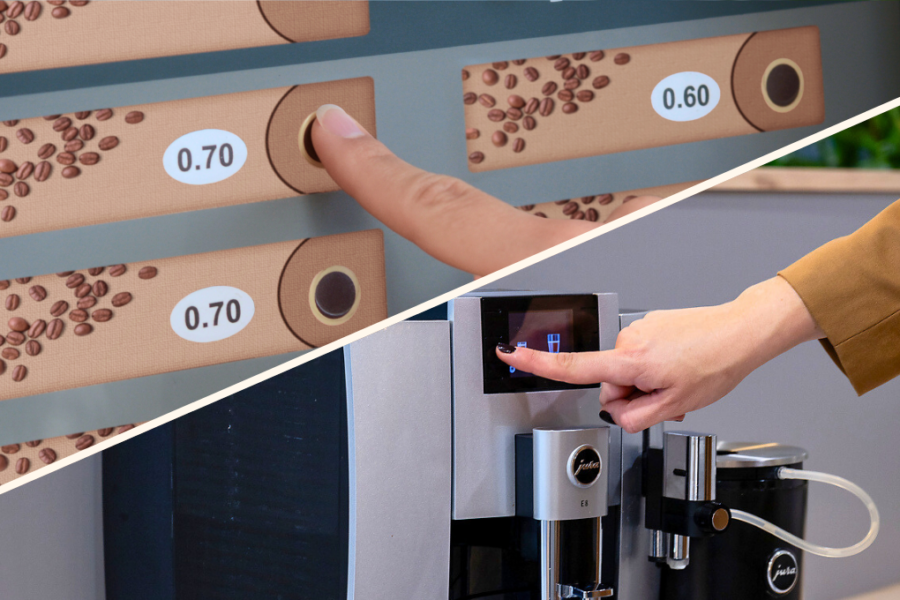 distributeur automatique ou machine à café au bureau