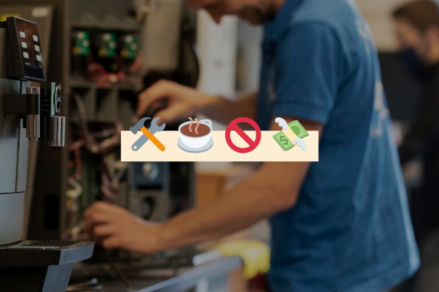 le coût caché d'une réparation de machine à café