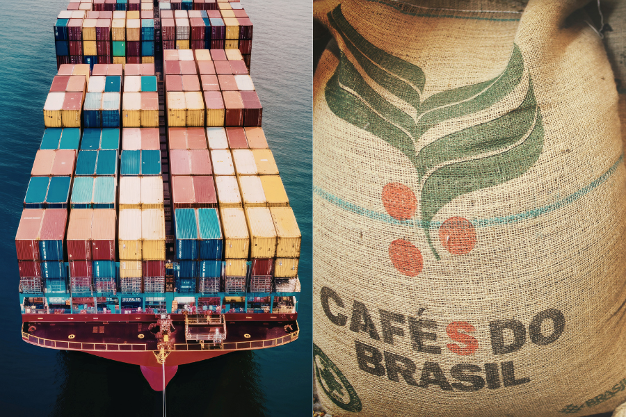 transport maritime du café